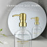 MaisoNovo Hand Soap Dispenser for Bathroom - 16.9 fl oz Clear Glass with Gold Pump