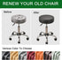 Set 2, 12-15 Inch FUANGUI Bar Stool Covers Round of Waterproof PU Seat Covers With Elastic Bands, Chair Covers Washable