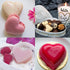 6PCS Diamond Heart Silicone Mold, Valentines Day Rose Flower Chocolate Mold with 2 Liquid Droppers for Baking