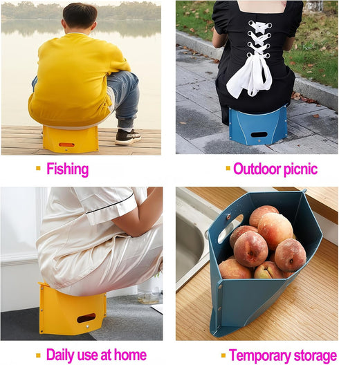 Foldable Stool Portable Chair Lightweight Collapsible Camping Hiking Stools,Small Folding Travel Chairs for Fishing