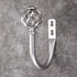 Sumnacon Set of 2 Metal Curtain Holdbacks, Decorative Wall Mounted Drapery Tiebacks with Screws for Bedroom Livingroom