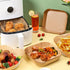 Palksky Air Fryer Paper Liners Disposable, 100Pcs Parchment Paper Square, Water-proof, Oil-proof, Non-stick for Airfryer