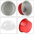 BAKINGPAK 50PCS Mini Aluminum Pans with Lids, 4OZ Baking Cups, Disposable Ramekins, Red Mini Cake Pans for Birthday