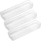 LotFancy Clear Drawer Organizers, Set of 3, 12” x 3” x 2” Plastic Storage Bins for Desk, Bathroom, and Makeup