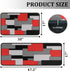 Set 2- 17x47.2 17x30 inches Kitchen Rugs of Red, Black, and Grey Modern Geometric Non-Slip Washable Floor Mats