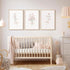 Olctedo 12x16x3 Inch Nursery Flower Wall Art Girl Floral Canvas Wall Decor Boho Wildflower Art Poster Pink Bow Pictures