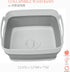 Kitchen Details Collapsible Wash Basin Self Draining Design Large Flexible Space Saver for Home Cleaning White