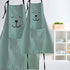YOLOPARK Lovely Parent and Child Apron, Comfortable Simple Apron with Pocket for Cooking, Pack of 2