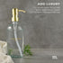 MaisoNovo Hand Soap Dispenser for Bathroom - 16.9 fl oz Clear Glass with Gold Pump