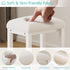 Small Vanity Stool, Cute Vanity Stools with Faux Teddy Fur Cushion, White Makeup Vanity Chair for Small Spaces, Living