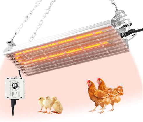 Safe Chicken Coop Heater 600W with Adjustable Thermostat, for Winter Chicken Warmth