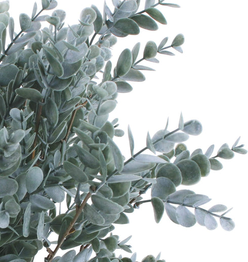 3 Pack Artificial Eucalyptus Stem Shrub, Faux Greenery Stems for Home Wedding Decor, 17.7" Tall