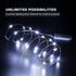 CYLAPEX 6 Pack Cool White Fairy String Lights, Battery Operated, 3.3ft 20 LEDs Silvery Copper Wire