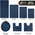 Gorilla Grip Plush Absorbent Shaggy Chenille Bath Rug Mat - Machine Washable, Navy, 22.5x19.5
