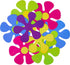 50 Pieces Retro Flower Cutouts - 60s Party Favors Paper Flower Cutout Hippie Decor for Christmas