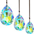 3Pcs 2/2.5/3 inch Crystal Prisms Sun Catchers Chandelier Colorful Bauhinia Ornament Pendants