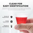 Graduated 1 oz Plastic Medicine Cups, Clear Containers for Medications, Disposable or Reusable, 100 Count