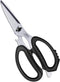 CANARY Japanese Kitchen Scissors, Heavy Duty 8.2", Dishwasher Safe, Sharp Serrated Stainless Steel, Black