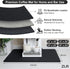 Coffee Mat - 16" x 24" Extra Absorbent Kitchen Drying Mat for Dishes - Easy to Clean Coffee Bar Mat for Countertop, Coffee Maker, Espresso Machine - Black