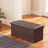 30 Inches 350lbs, JupiterForce Ottoman Storage Bench, Folding Faux Leather Ottoman Bench with Storage Padded Seat