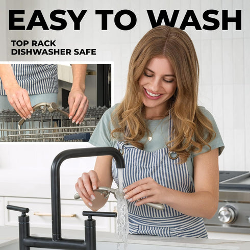 Zulay Kitchen Premium Garlic Press Set, Rust Proof & Dishwasher Safe, Easy-Squeeze with Silicone Peeler