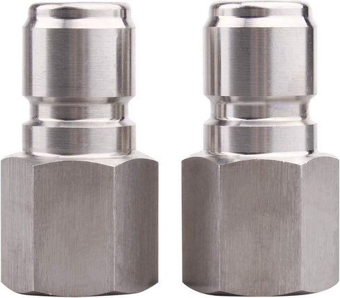 DERNORD Stainless Steel Quick Disconnect FPT 3/8" Homebrewing Connector, Sanitary Fitting, Pack of 2