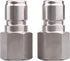 DERNORD Stainless Steel Quick Disconnect FPT 3/8" Homebrewing Connector, Sanitary Fitting, Pack of 2