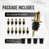 12 Pack 4 ESATTO Classic Bottle Pourers, Liquor Pourers for Alcohol, Olive Oil, Bartender Accessories Includes Liquor