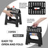 11 Inch 300lbs 1PC ACKO Folding Step Stool Foldable Step Stools for Kids, Foot Stool Black Plastic Step Stool
