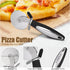 Non-Stick Pizza Pans, 2 PACK Round Trays for Oven, 13 Inch Baking Pan with Pizza Cutter and Silicone Handle