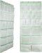 18 Pockets Over the Door Storage Organizer, 2 Pack Hanging Shelf with 4 Hooks for Toddler Clothes, Accessories,