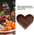 Pssopp Wooden Serving Platter, Heart Shape Smooth Textured Table Tray for Tea Food Snack Kitchen Utensils (14.5x14.5cm)