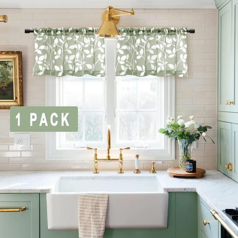 Room,18 Inch XTMYI Valances for Windows,Sheer Kitchen Window Valance Curtains,Boho Valance for Bedroom/Bathroom/Living