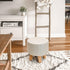 Round Padded Ottoman Foot Rest Stool - Versatile and Comfortable