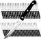 faderic Serrated-Steak Knives Set of 48: Black Full-Tang Triple Rivet Kitchen Steak Knife Set, 4.5 In, Dishwasher Safe