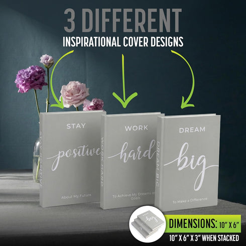 Set Decorative Books for Home Decor (Dark Neutral Brown) - Faux for Decoration Coffee Table | Book Shelf Decor |