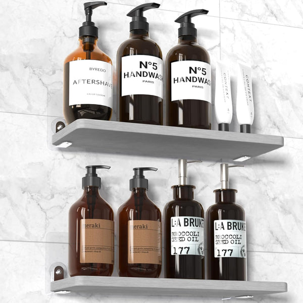 Quick Drying Stone Shower Caddy, 2 Pack Diatomite Tray for Kitchen Soap Dish and Hand Soap Holder
