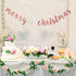 Rose Gold Glitter Merry Christmas Banner - Great for Holiday Home Mantle Fireplace Party Decorations
