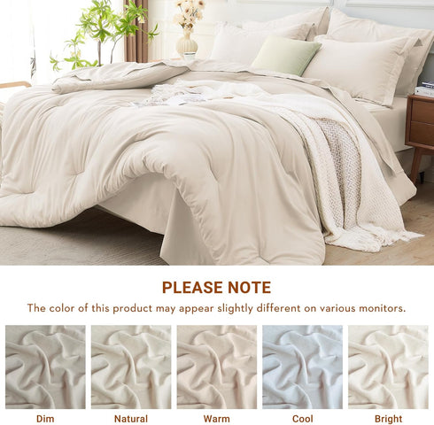 5 Set, Set MUXHOMO Pieces Twin Comforter Soft Bed in a Bag Twin Size, All Season Bedding with Comforter, Flat Sheet