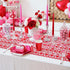UnslQonds 71 Inch Valentine Table Runner, Long Red Lace Heart Table Runner Backdrop Valentines Decorations Indoor Desk