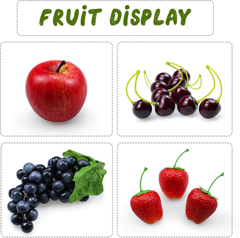16 Pack, Pcs Fake Fruits Artificial Fruits for Decoration Kitchen Home, Display Fruits for Dining Table Decor