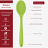 2 Pcs Silicone Spoons for Cooking Heat Resistant, Hygienic Design Cooking Utensi Mixing Spoons for Kitchen Cooking Baking Stirring Mixing Tools (Green)