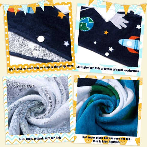 Florica 100% 3 8 24"x 55" Toddler Hooded Beach Towel Coverup Cape Kids Cotton Soft Quick Dry Absorbent Use for Swim