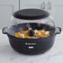 West Bend Stir Crazy Hot Oil Popcorn Popper - 6 Qt Popcorn Maker with Large Serving Bowl and Stirring Rod
