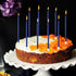 Luter Metallic Long Blue Birthday Candles with Holder, Cake Candles for Wedding Party Decoration (24 Pieces)