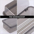 Cabilock 2pcs Flatware Tray with Lid, Kitchen Cutlery Tray and Utensil Drawer Organizer, Silverware Storage Container