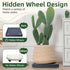 2PCS 9.96 inches REDHUGO Square Plant Caddy with Hidden Wheels, Heavy Duty Rolling Plant Stand Caddy with Wheels, Pot