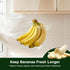 Counter, 1 Pack bussdis Banana Hook Under Cabinet Silver - Adhesive Banana Hanger Under Metal Banana Holder Stand