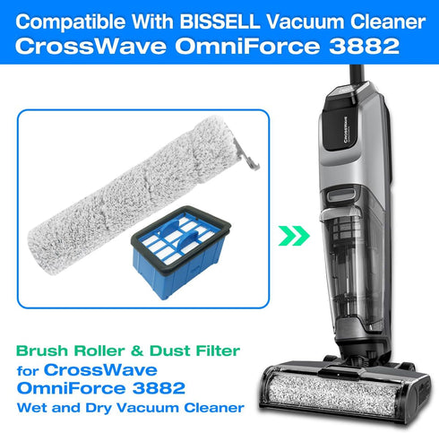 Home Times Replacement Brush Roll for Bissell CrossWave OmniForce 3882 Wet and Dry Vacuum Cleaner