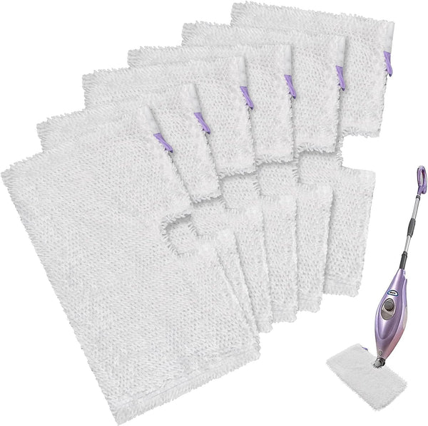 Steam Mop Replacement Pads for Shark Steam Mops - Microfiber Reusable Pads for S3500 Series (6 Pack)